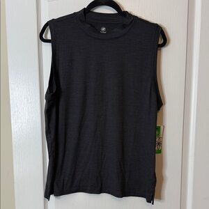 GAIAM Align Marled Tank Top Black Heather XL